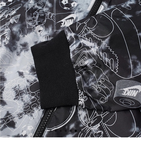 “Have a Nike Day” Men’s Graphic Black and Gray Nike Windbreaker Size Large - Picture 2 of 7